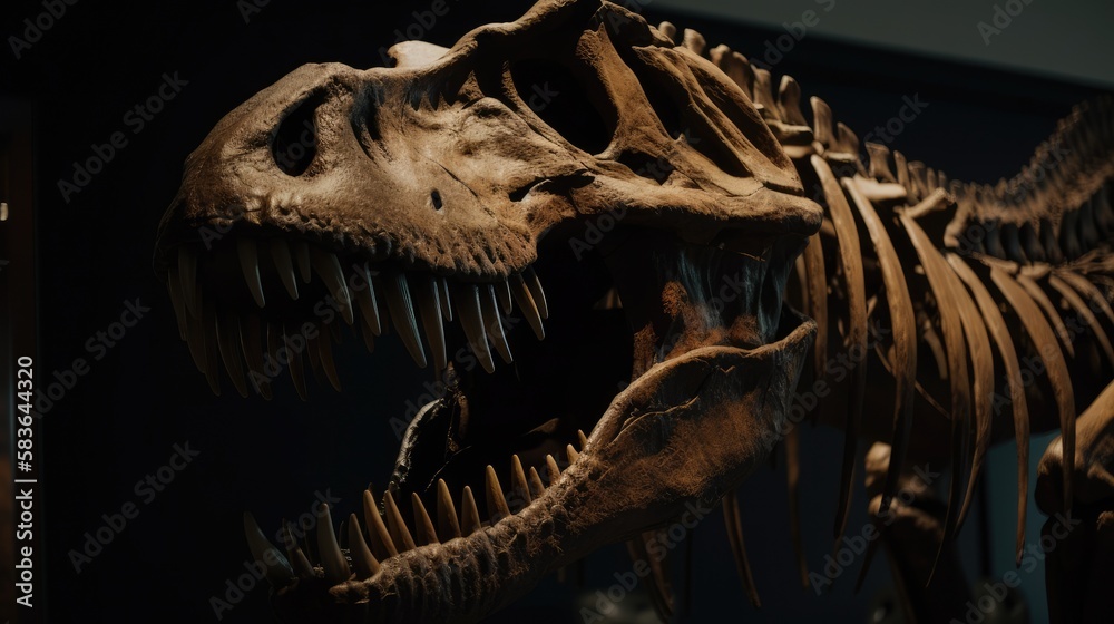 T-rex skeleton - Illustration Created with Generative ai T-rex skeleton - Illustration Created with Generative ai