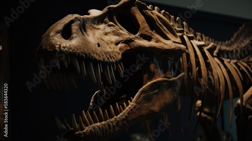 T-rex skeleton - Illustration Created with Generative ai © Rieth