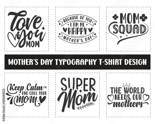 Mother's day hand drawn lettering typography t-shirt design. Mom typography phrases design for poster, cards, mug, t-shirt and hoodies