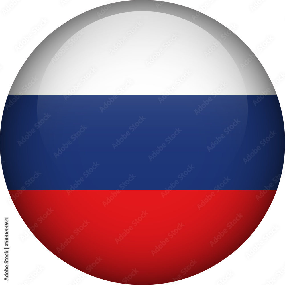 Russia flag button. Emblem of Russia. Vector flag, symbol. Colors and proportion correctly. Russia flag button. Emblem of Russia. Vector flag, symbol. Colors and proportion correctly.