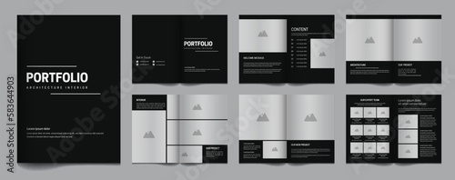 Portfolio architecture interior brochure template minimalist design photo