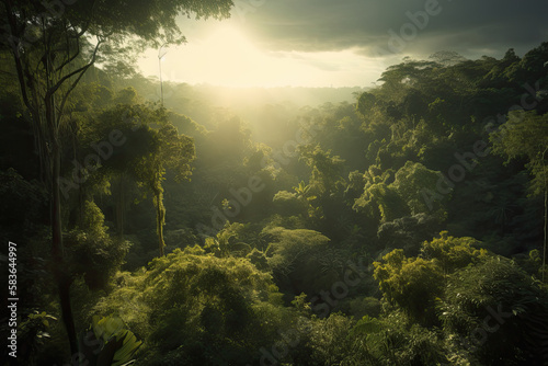 tropical forest created with Generative AI technology