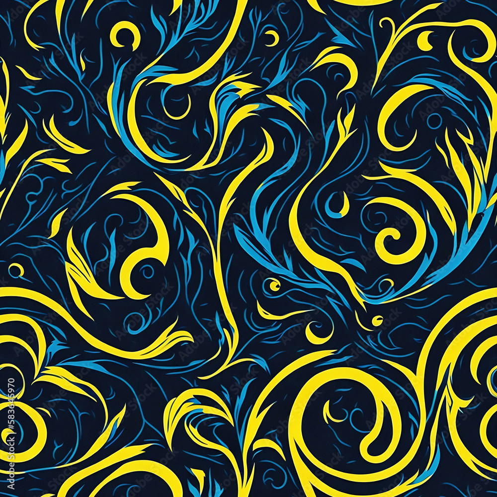 Seamless pattern abstract swirl, AI art Seamless pattern abstract swirl, AI art