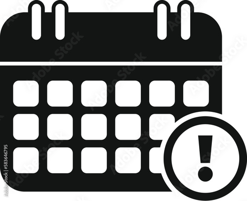 Busy calendar icon simple vector. Rush job. Delivery courier