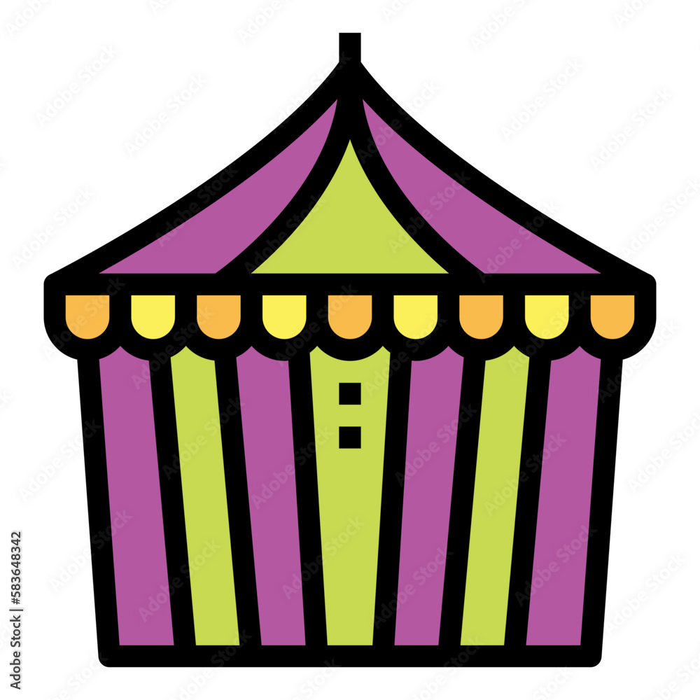 tent filled outline icon style tent filled outline icon style