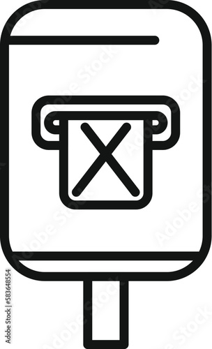 Letter rush job icon outline vector. Business work. Computer work