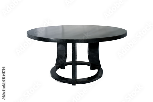 black table lamp isolated on white