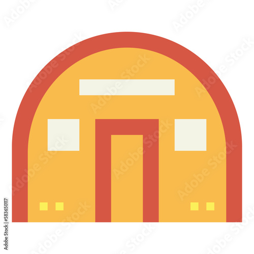 tent flat icon style