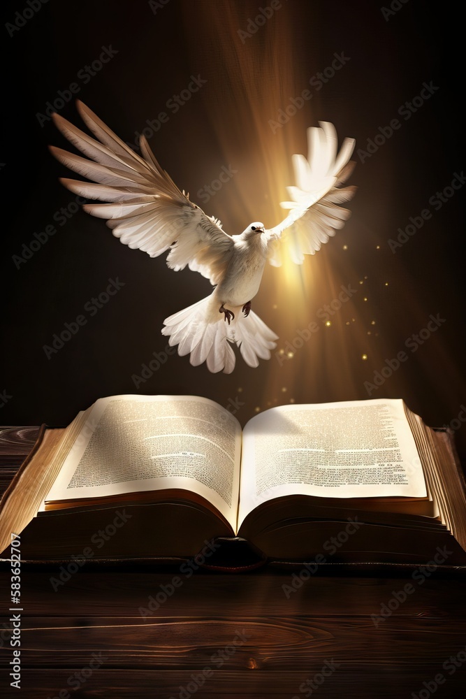 Holy Bible Enlightened By The Holy Spirit Stock Illustration Adobe Stock