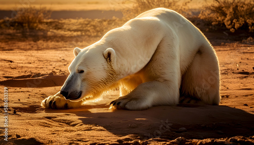 oso en el desierto calentamiento global IA generativa