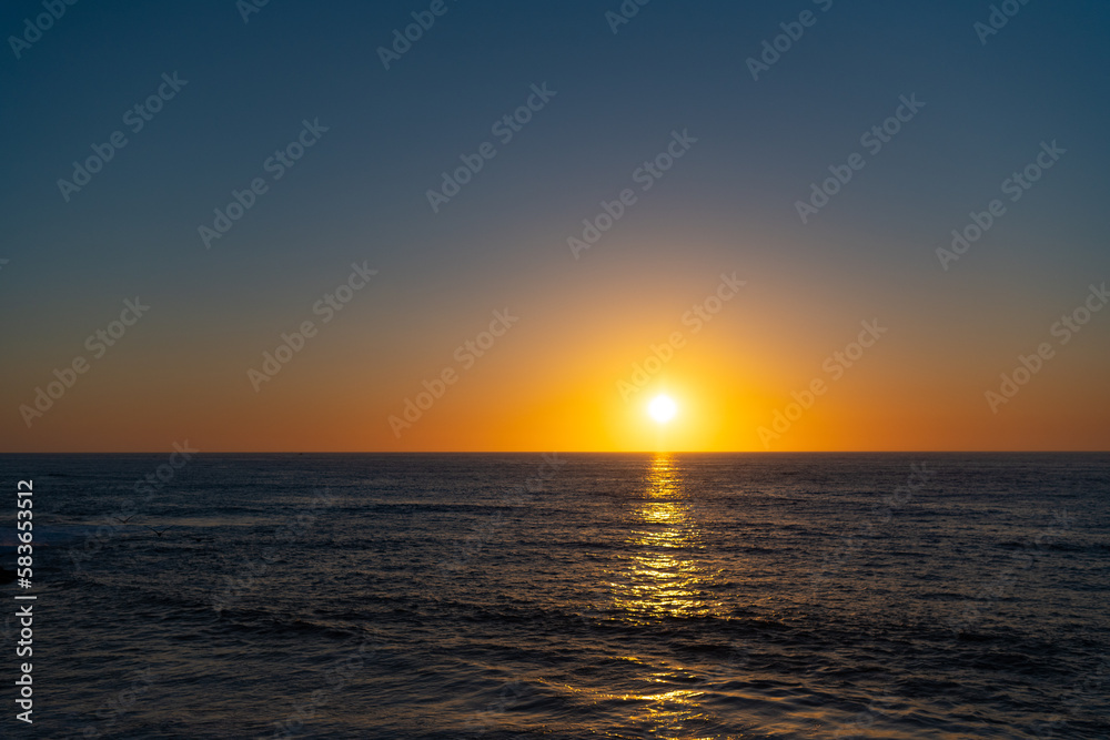 image of seascape at sunrise horizon. seascape at sunrise. seascape at sunrise nature.