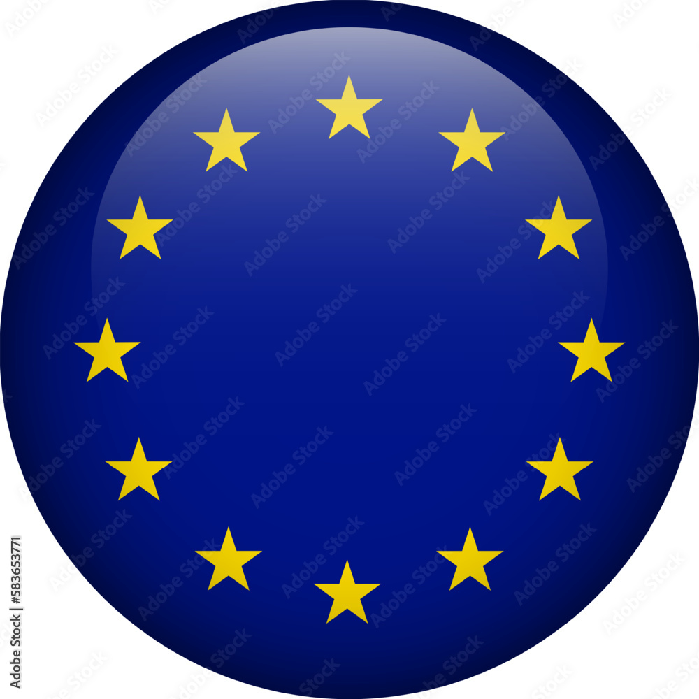 Europa flag button. Emblem of European Union. Vector flag, symbol. Colors and proportion correctly. Europa flag button. Emblem of European Union. Vector flag, symbol. Colors and proportion correctly.