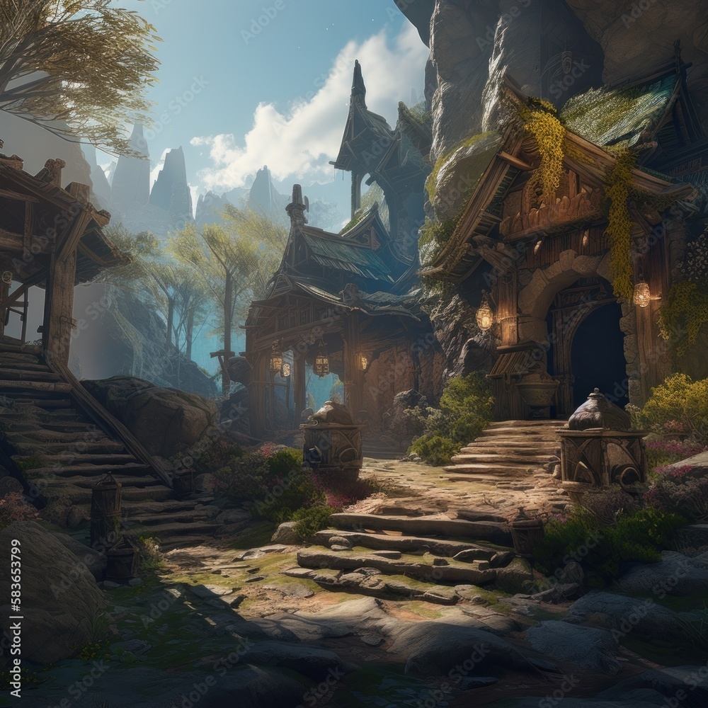 MMORPG game art environment Stock Photo Adobe Stock