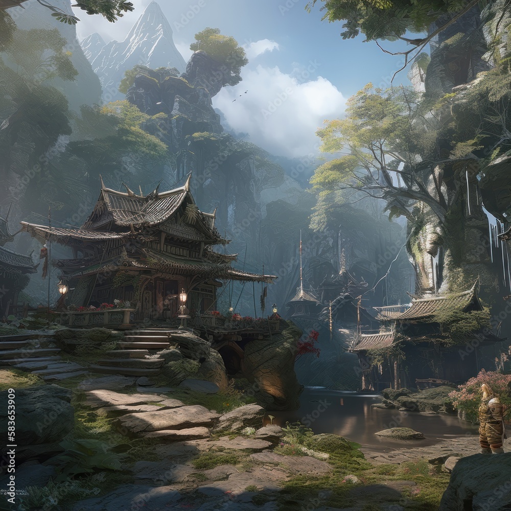 MMORPG game art environment