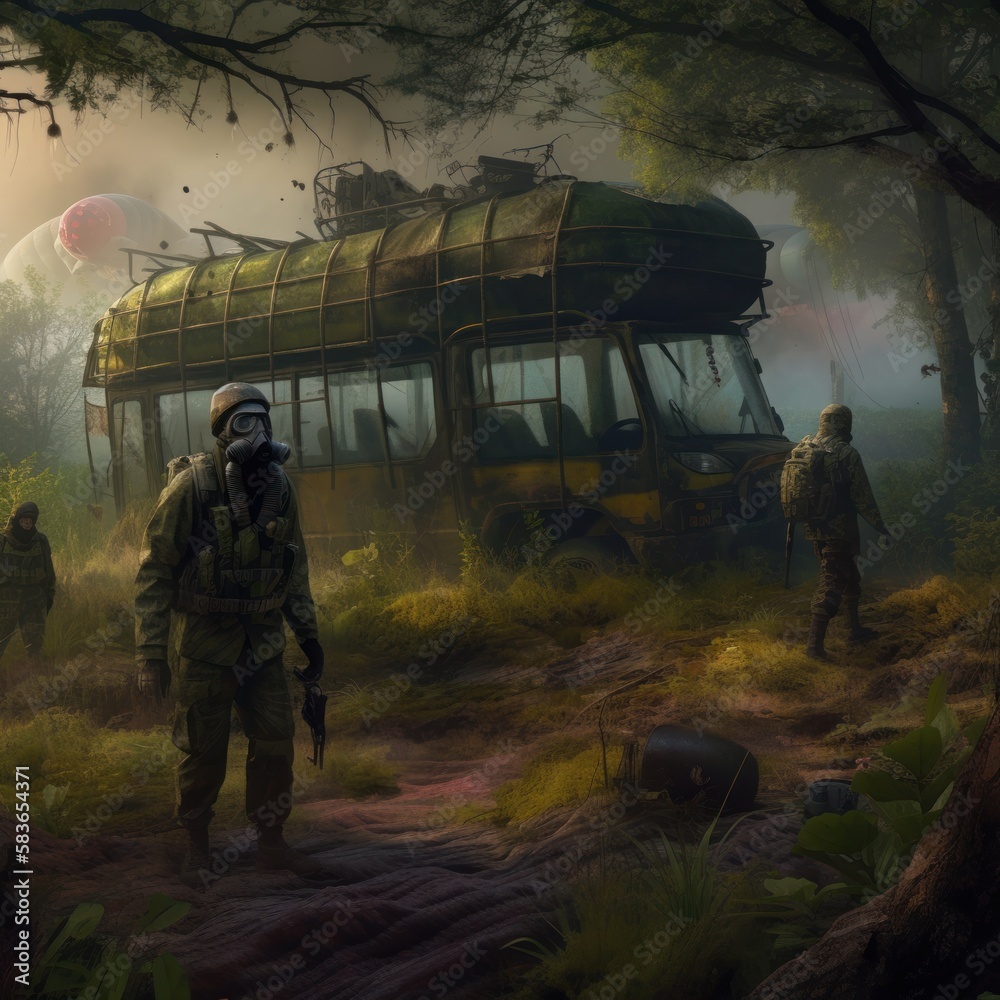 Stalker zone game art Stock Illustration | Adobe Stock