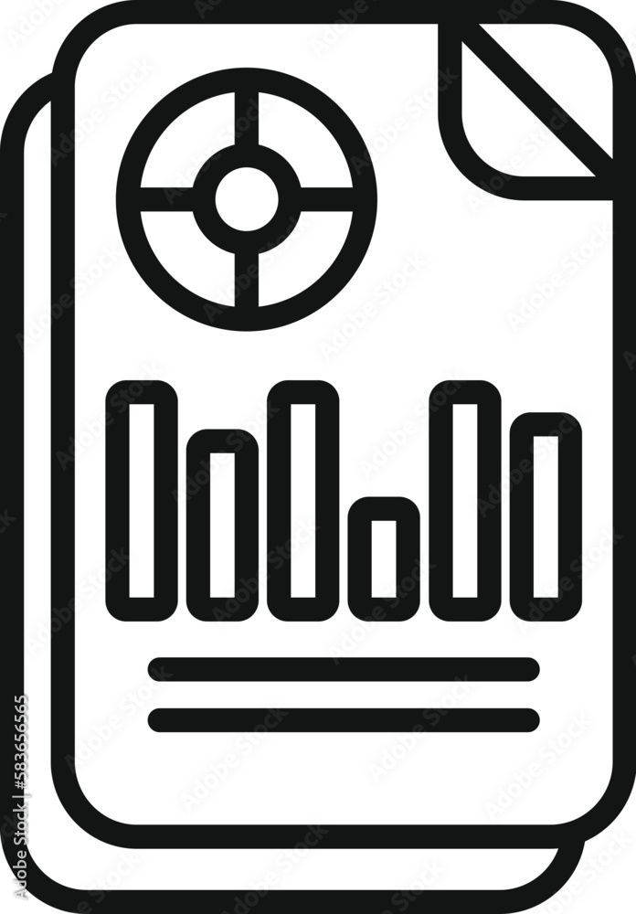 Business report icon outline vector. Digital data. Finance seo Business report icon outline vector. Digital data. Finance seo