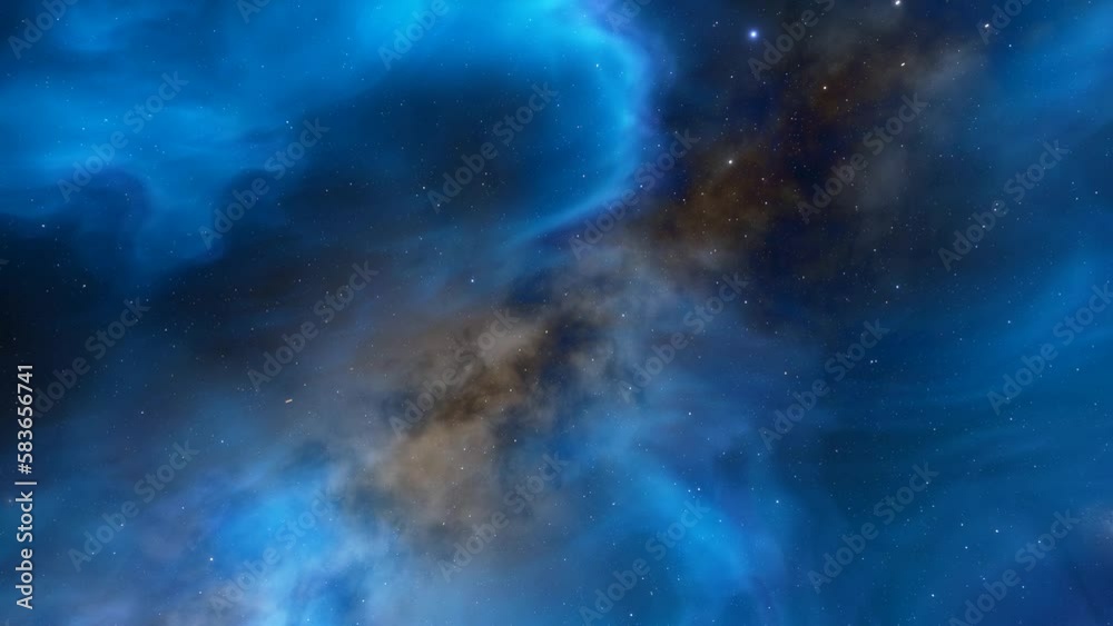 Traveling through space nebula and star fields in deep space. 3D animation
Traveling through space nebula and star fields in deep space. 3D animation