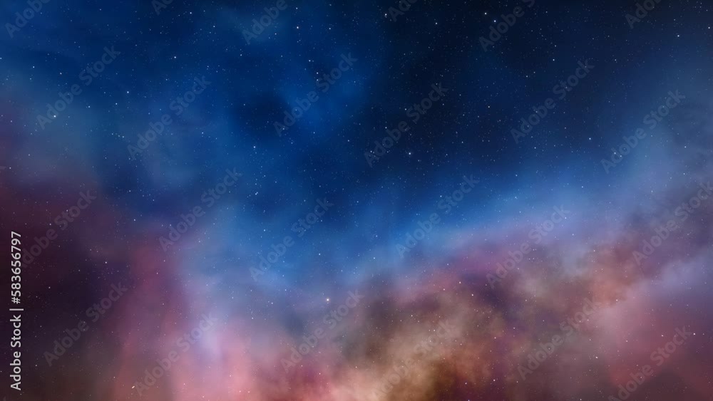 Flying Through The Stars And Blue Nebula In Space. Galaxy exploration through outer space towards glowing milky way galaxy
Flying Through The Stars And Blue Nebula In Space. Galaxy exploration through outer space towards glowing milky way galaxy