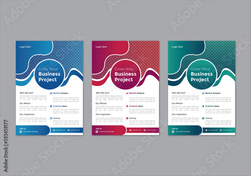 professional modern trend business flyer design corporate vector file