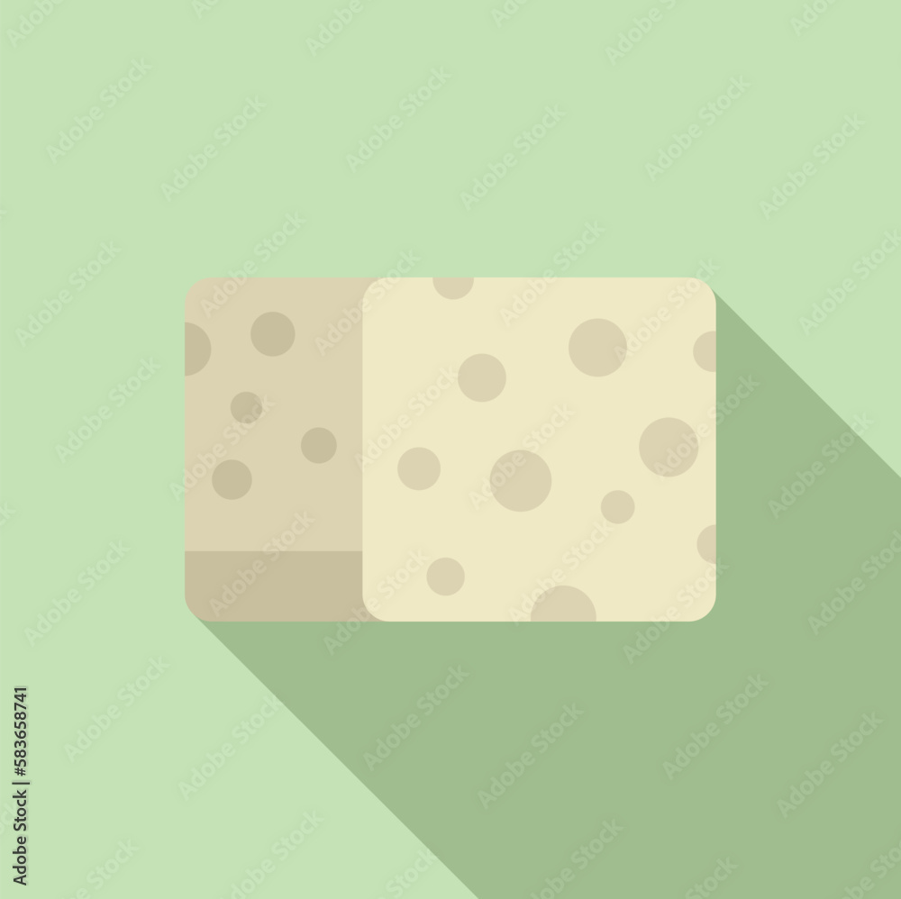 Farm cheese icon flat vector. Protein food. Health balance Farm cheese icon flat vector. Protein food. Health balance