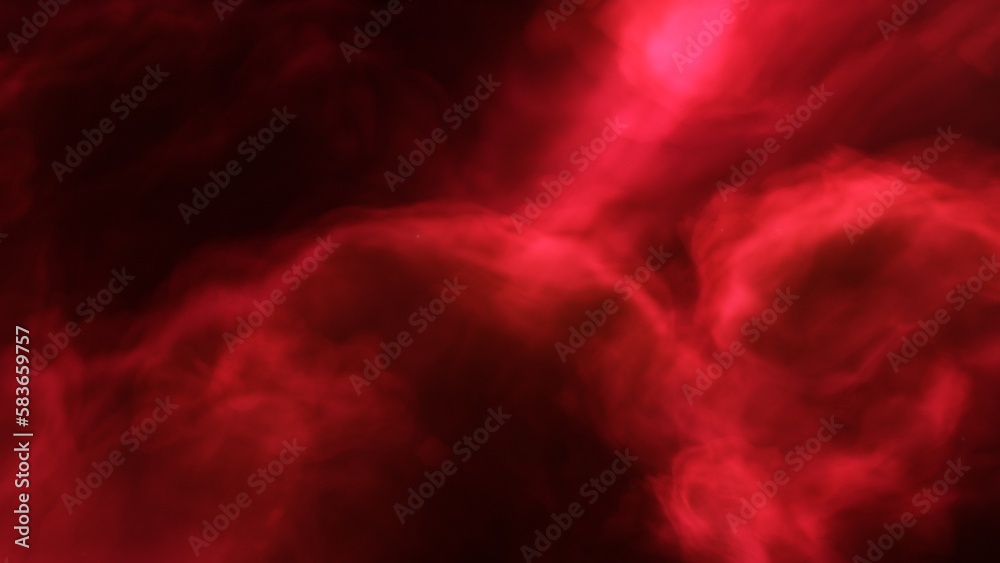 Fototapeta premium red-violet nebula in outer space, horsehead nebula, unusual colorful nebula in a distant galaxy, red nebula 3d render 