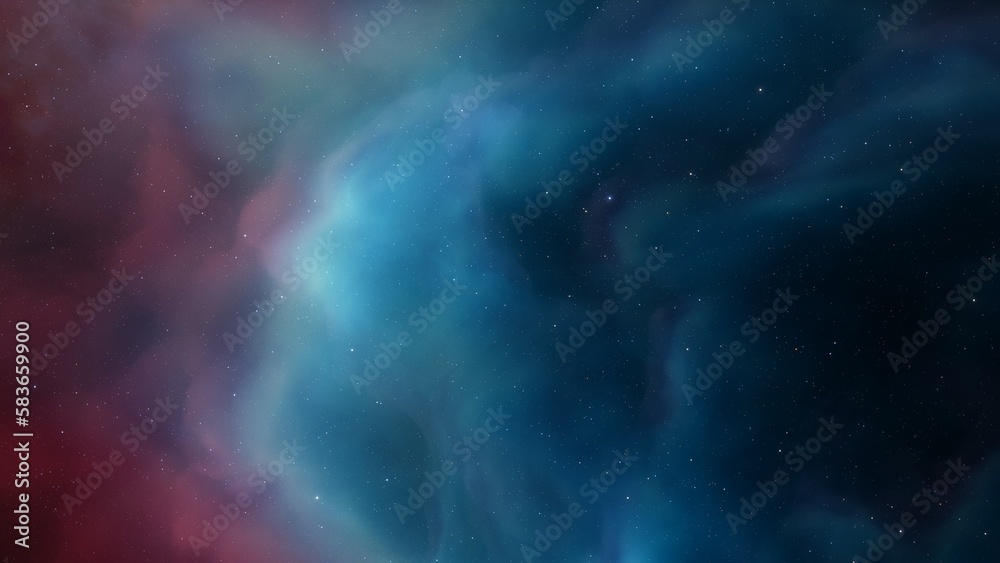 bright nebula, nebula in space, majestic red-purple nebula, beautiful space background 3D render
