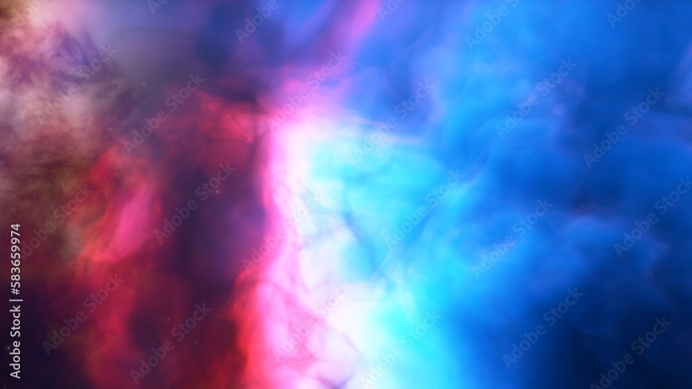 bright nebula, nebula in space, majestic red-purple nebula, beautiful space background 3D render
