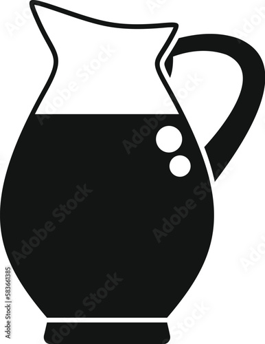 Milk jug icon simple vector. Food protein. Health product