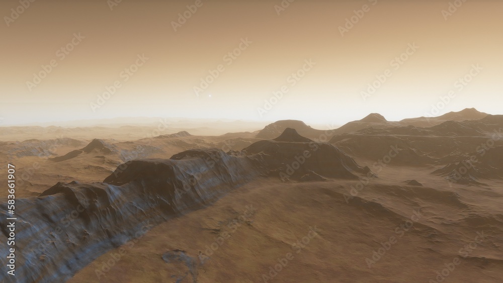 Deserted alien planet
