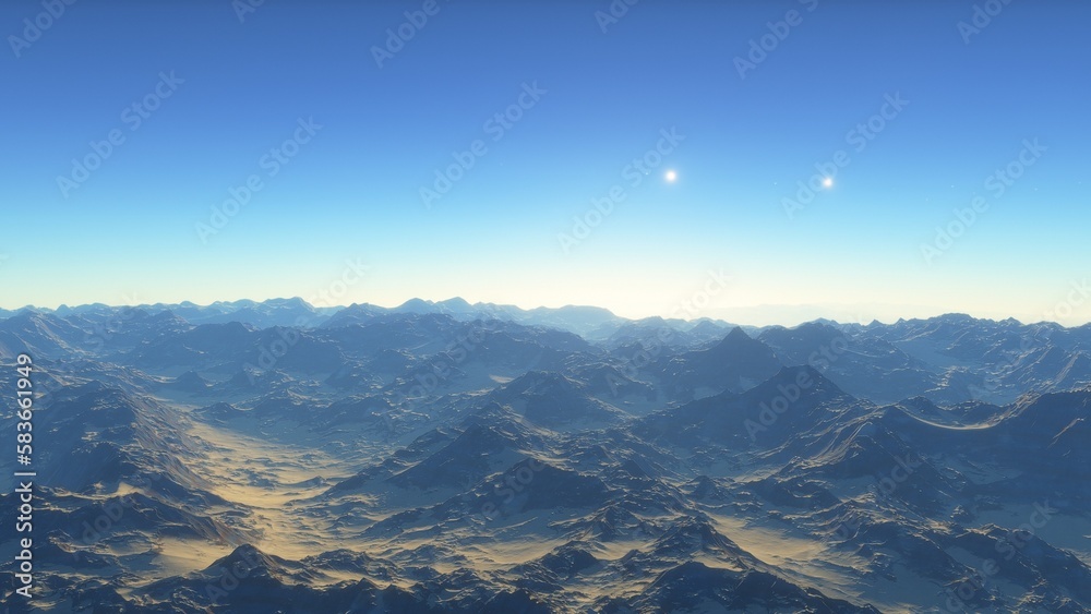 Obraz premium Deserted alien planet 