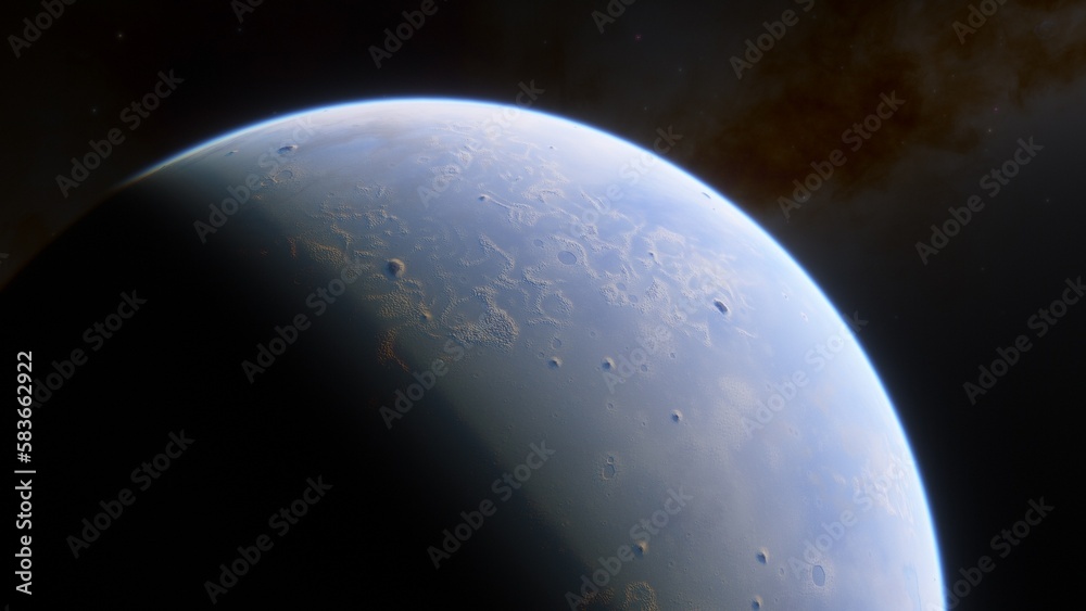 Naklejka premium Abstract planets and space background 