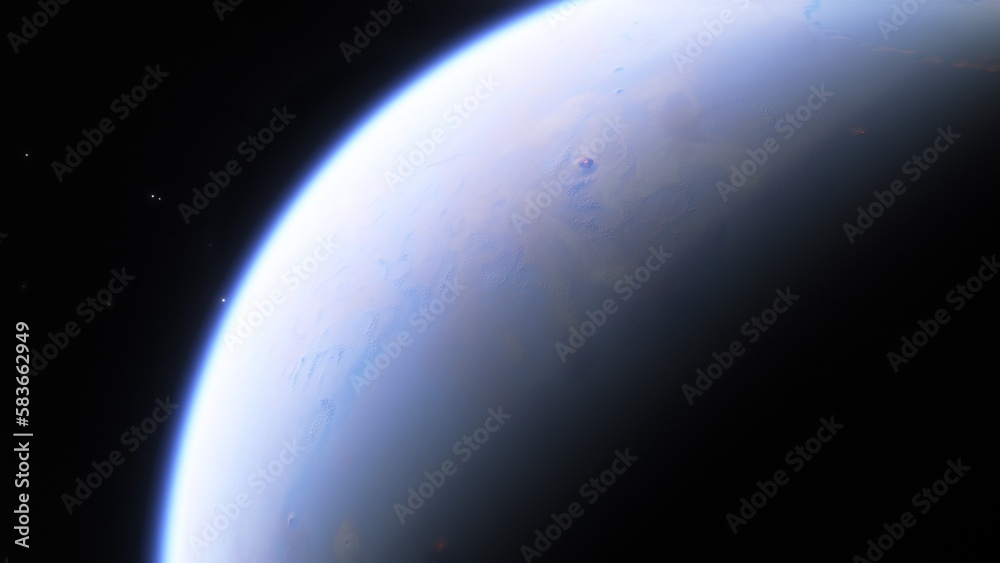 Abstract planets and space background
