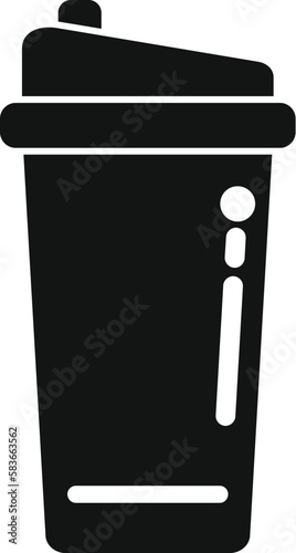 Sport shaker icon simple vector. Food protein. Fat meal