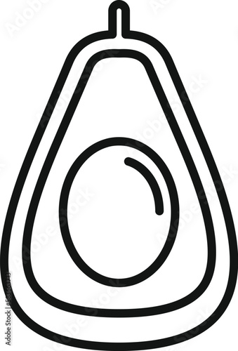 Avocado icon outline vector. Food protein. Fat health