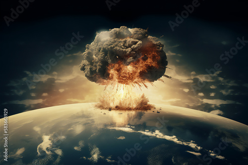 Obraz na płótnie earth after a nuclear explosion