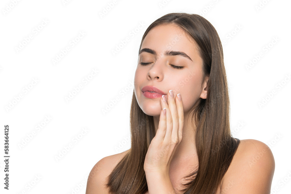 skincare of beauty woman in studio with copy space. skincare of beauty woman skincare of beauty woman in studio with copy space. skincare of beauty woman
