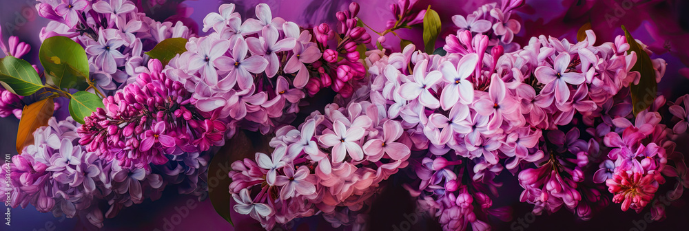 Background with lilacs. Generative AI image. Background with lilacs. Generative AI image.