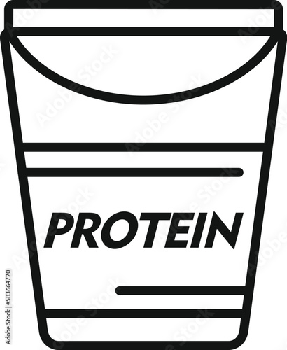 Protein pack icon outline vector. Food vitamin. Health meal