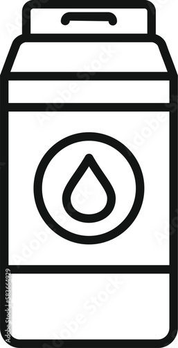 Milk pack icon outline vector. Food protein. Health diet
