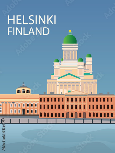 Helsinki travel poster
