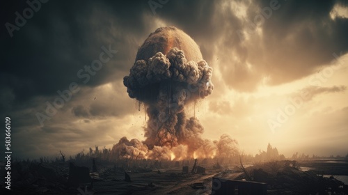 The Final Countdown: The Moment Before a Nuclear Bomb Explosion and the End of the World, AI Generative