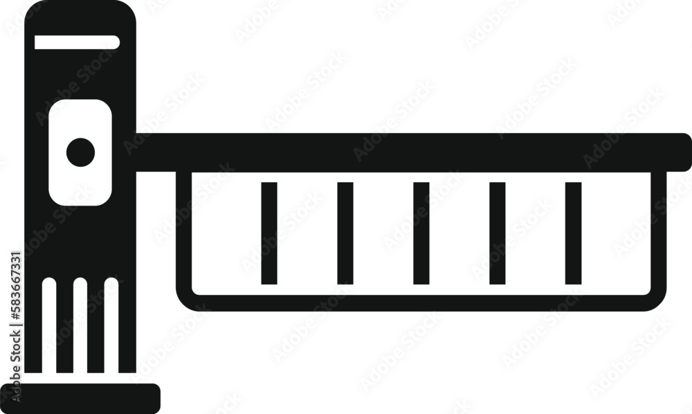 Steel automatic gates icon simple vector. House gate. Auto parking Steel automatic gates icon simple vector. House gate. Auto parking