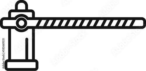 Parking barrier icon outline vector. Automatic control. Door security