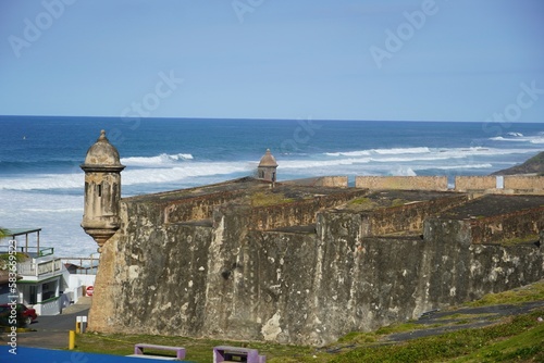 Guard House and Lookout on the walls of Castillo San Christobal in Old San Juan Puerto Rico photo