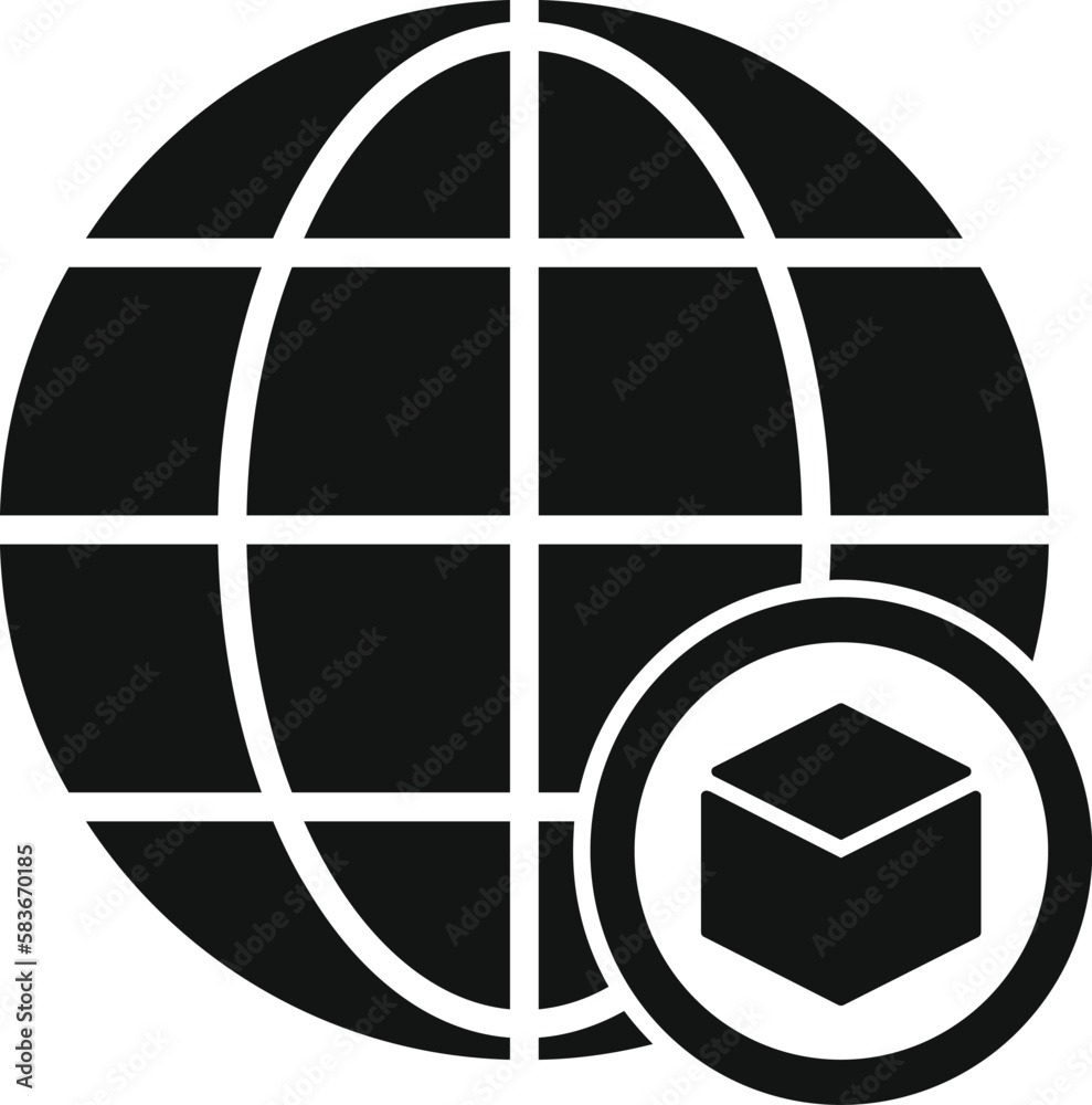 Global blockchain icon simple vector. Digital currency. Crypto business Global blockchain icon simple vector. Digital currency. Crypto business