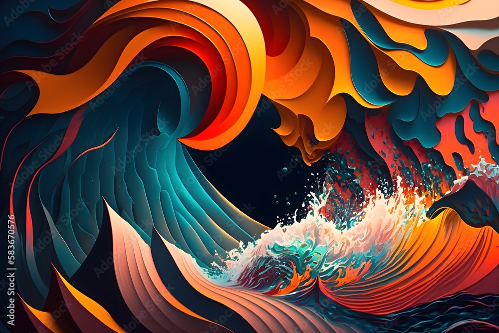 Abstract waves design Abstract waves design