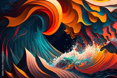 Abstract waves design © Pawel