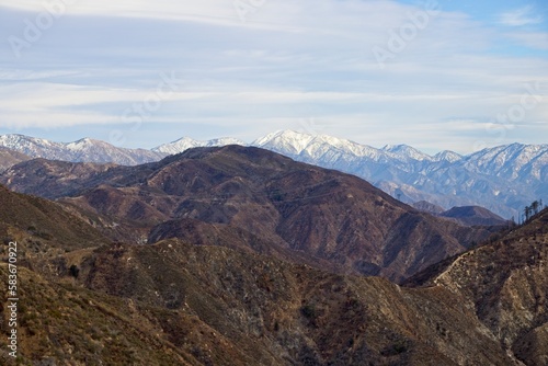 Snow dusts the San Gabriel Mountains that rise above Greater Los Angeles © Andrew