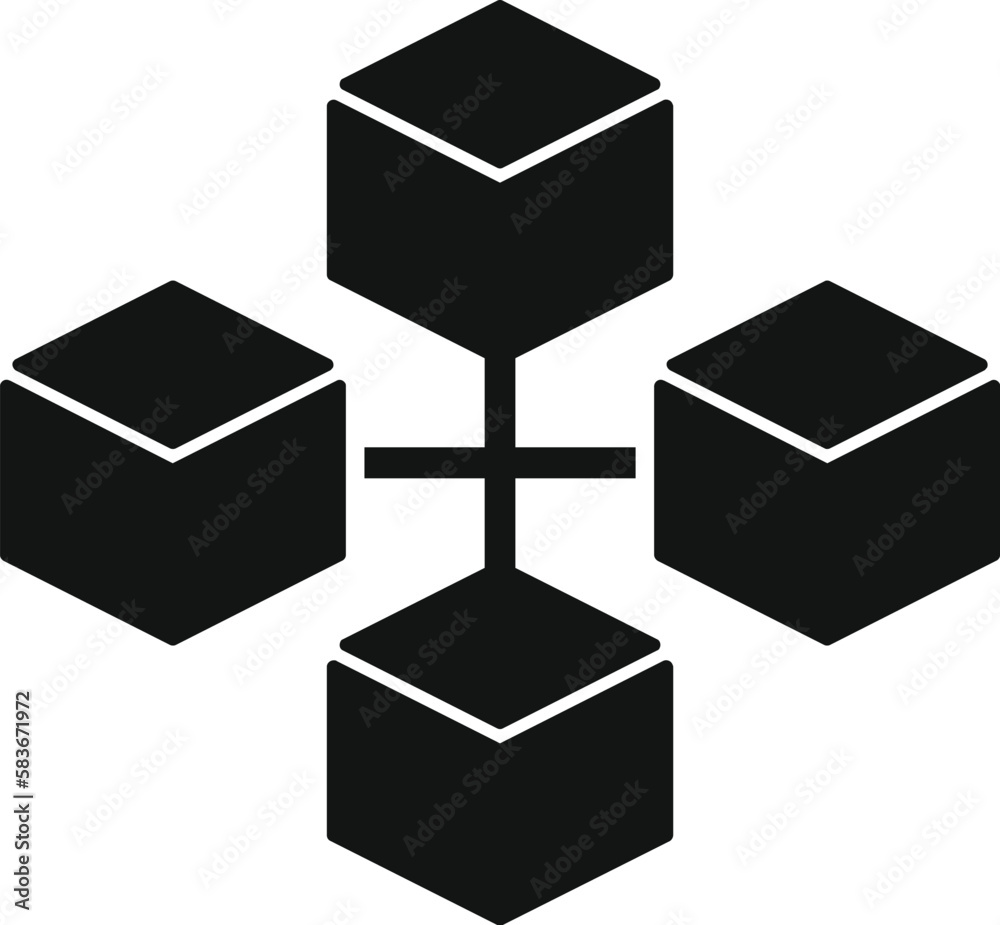 Cube matrix icon simple vector. Finance data. Digital future Cube matrix icon simple vector. Finance data. Digital future