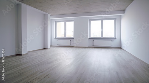 Empty spacious room  generative ai